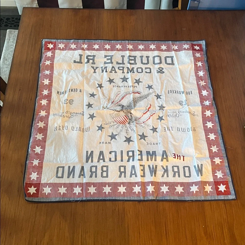 Double RL RRL Ralph Lauren Bandanna Scarf Union Workers Eagle American Workwear